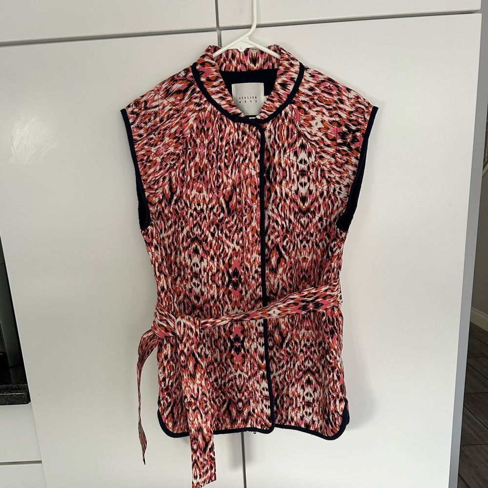 Atelier Reve Bright Patterned Top/Vest , Size 36